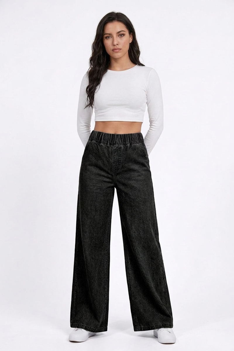 Women's High Waist Baggy Wide Leg Jeans