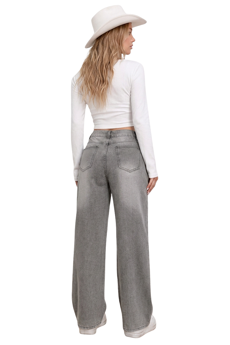 Women's Classic High-Waisted Relaxed Fit Wide-Leg Jeans