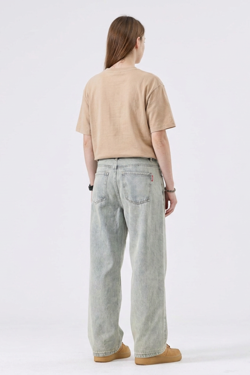 Women's Trendy Retro Style High Waist Wide Leg Jeans
