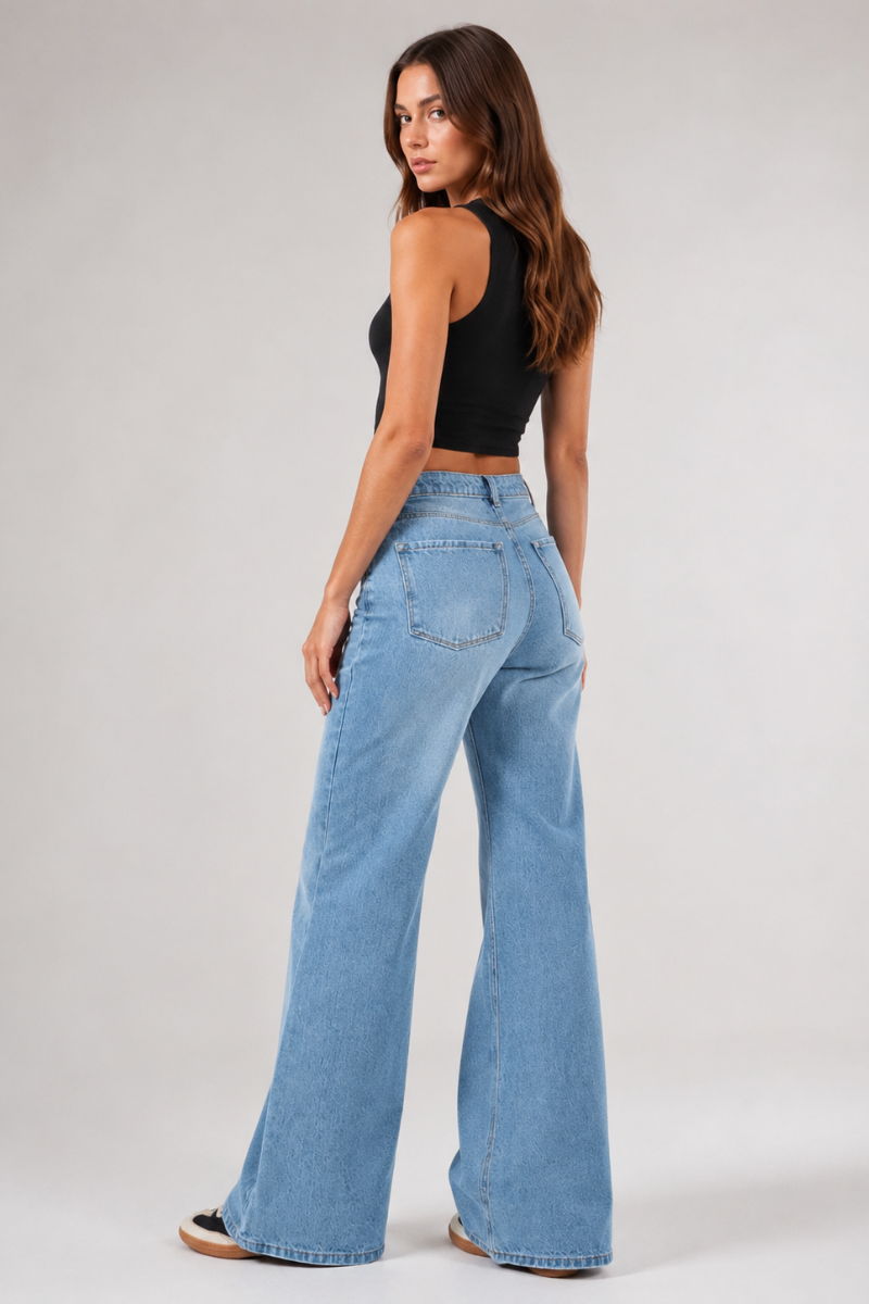 Women's High Waist Wide Leg Jeans