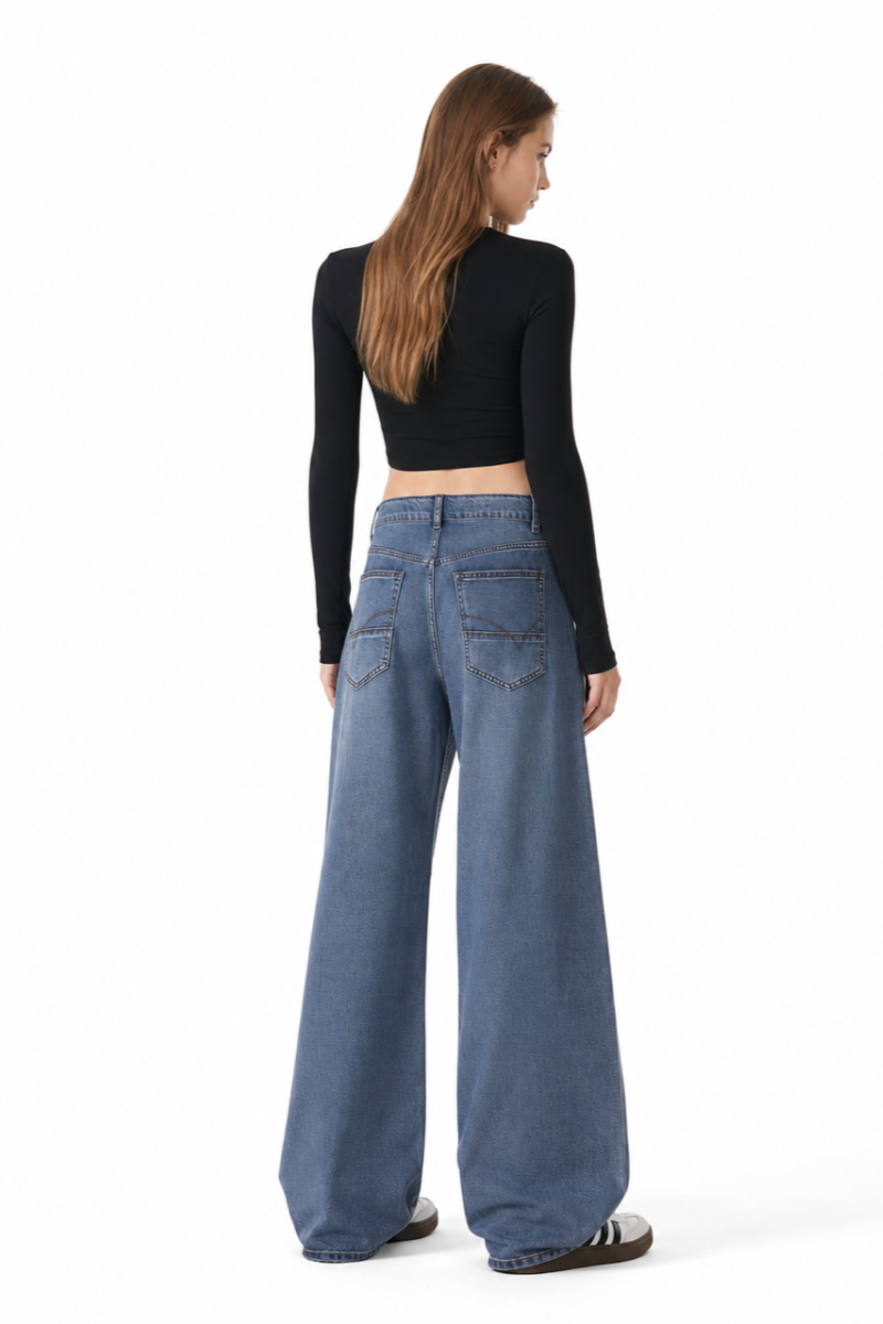Women's High Waist Wide Leg Jeans