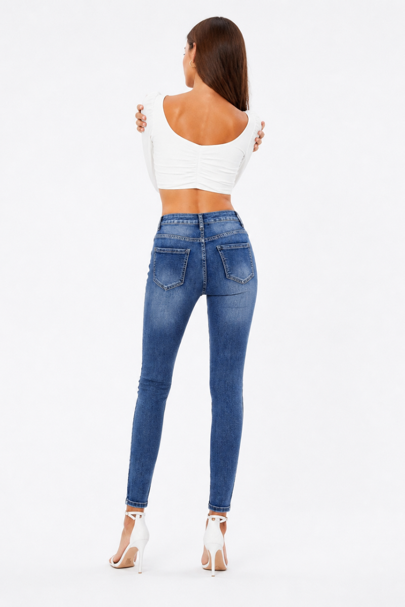 Women's Wash Stretch High Waist Slim Fit Skinny Jeans