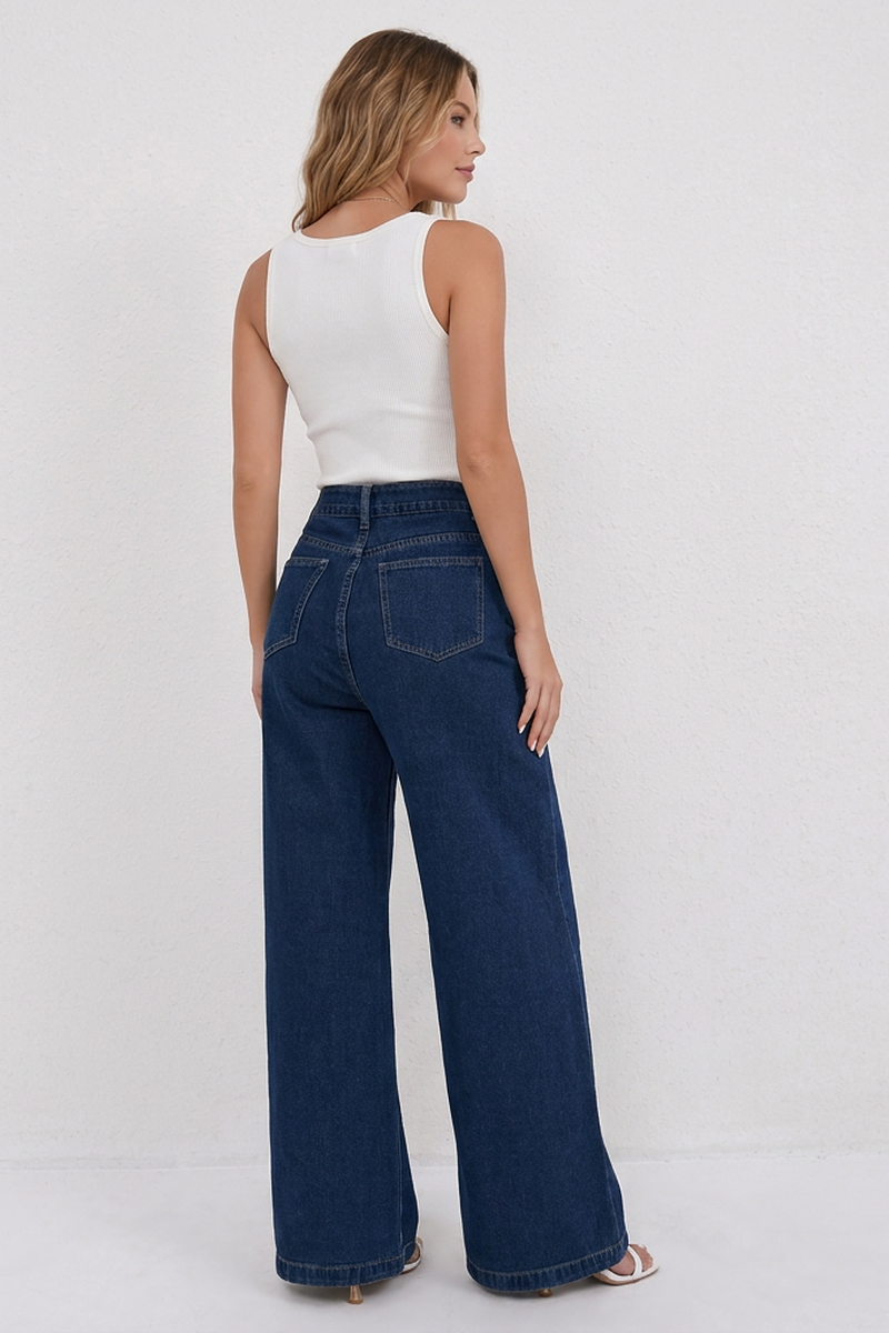 Women's High-Waisted Wide-Leg Jeans