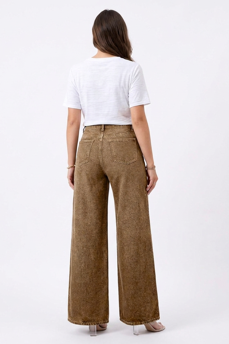 Women's High-Waisted Wide-Leg Jeans