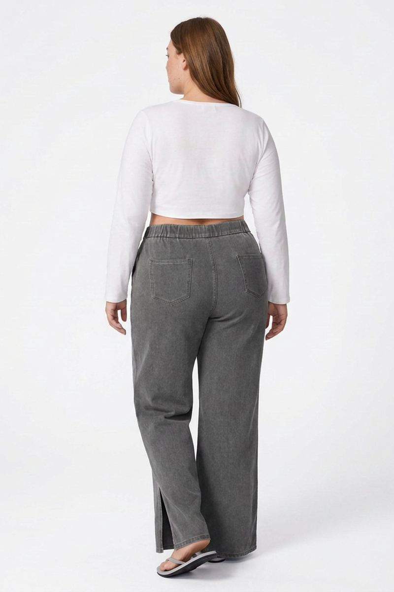 Women's Drawstring Wide-Leg Jeans