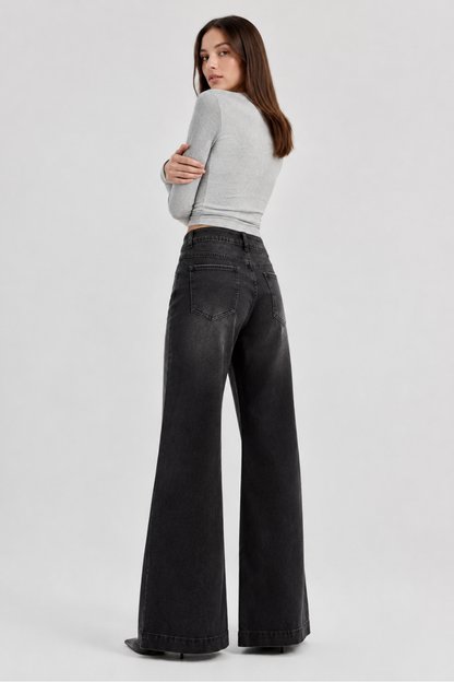 Women's High Waist Wide Leg Flare Jeans