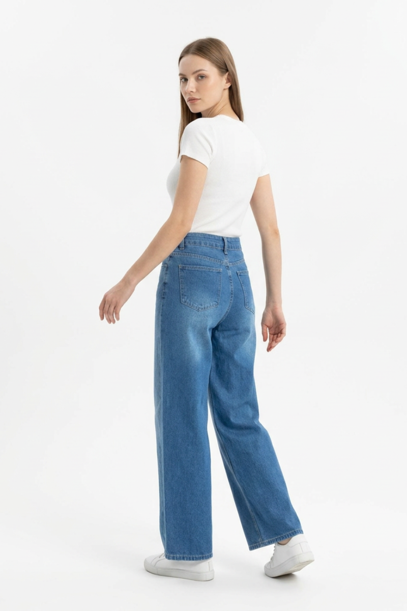 Women's High Waist Wide Leg Jeans