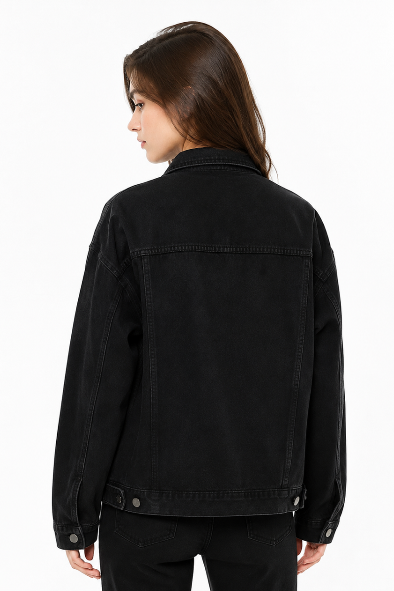 Women's Oversized Drop Shoulder Denim Jacket