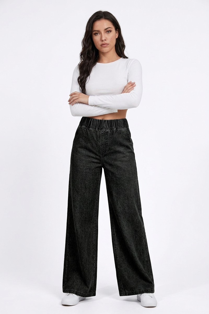Women's High Waist Baggy Wide Leg Jeans