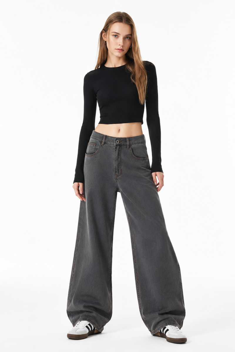 Women's High Waist Wide Leg Jeans