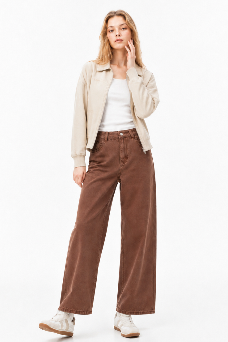 Women's High Waist Wide Leg Jeans