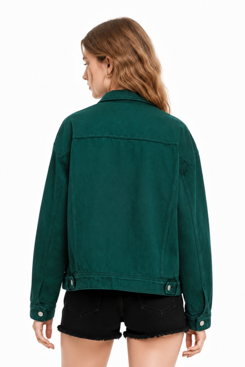 Women's  Oversized Washed Denim Jacket
