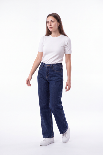 Women's High Waist Soft Drapey Wide Leg Jeans