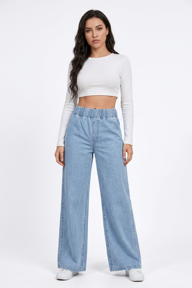 Women's High Waist Baggy Wide Leg Jeans