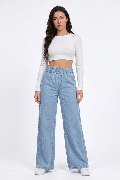 Women's High Waist Baggy Wide Leg Jeans