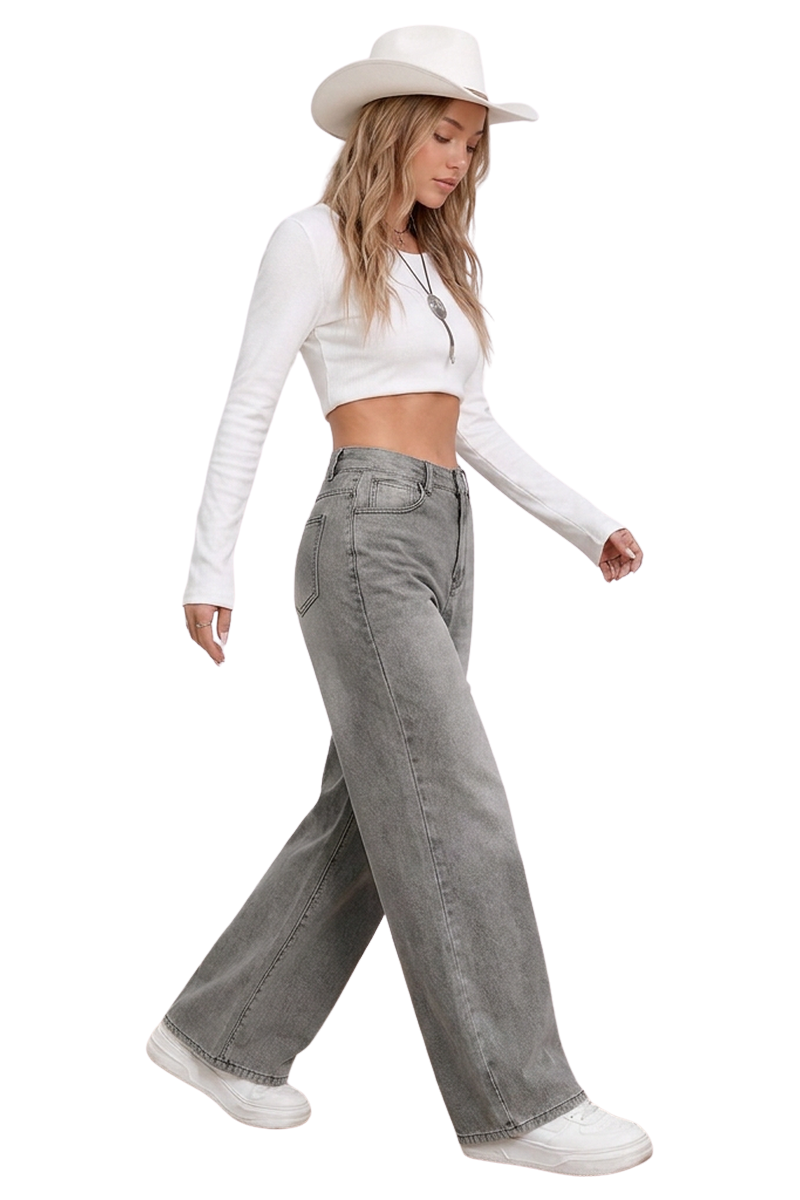 Women's Classic High-Waisted Relaxed Fit Wide-Leg Jeans