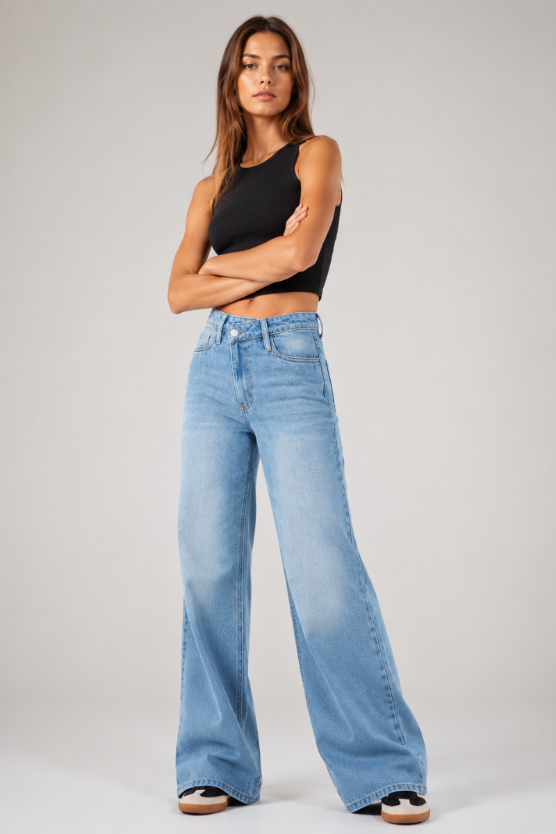 Women's High Waist Wide Leg Jeans
