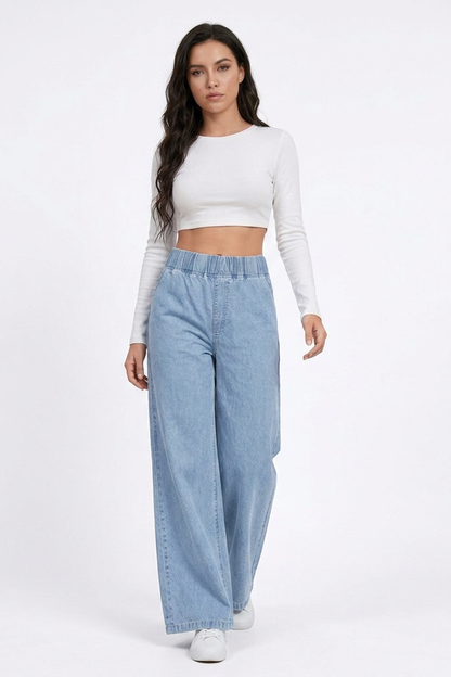 Women's High Waist Baggy Wide Leg Jeans