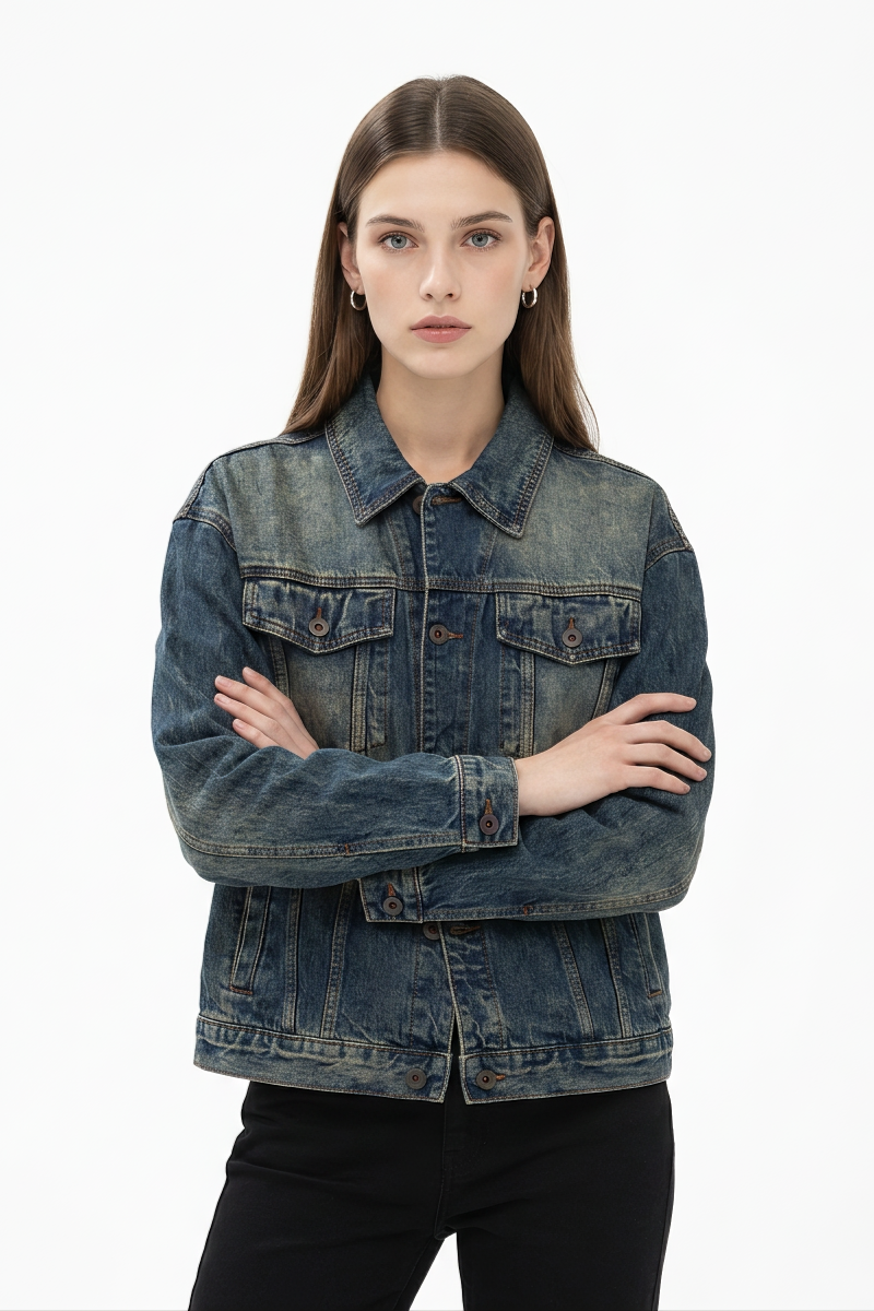 Women's Vintage Wash Denim Jacket