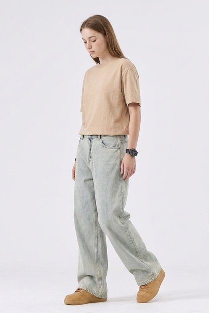 Women's Trendy Retro Style High Waist Wide Leg Jeans
