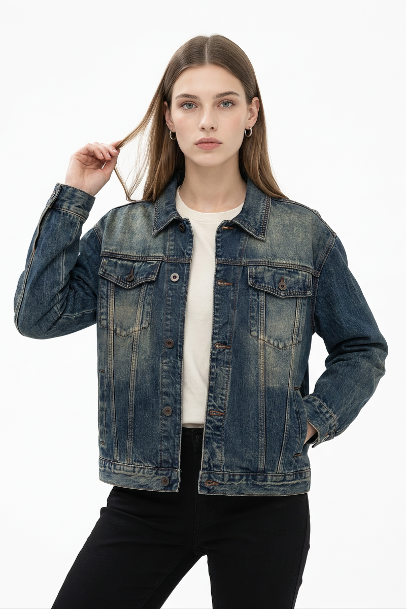 Women's Vintage Wash Denim Jacket