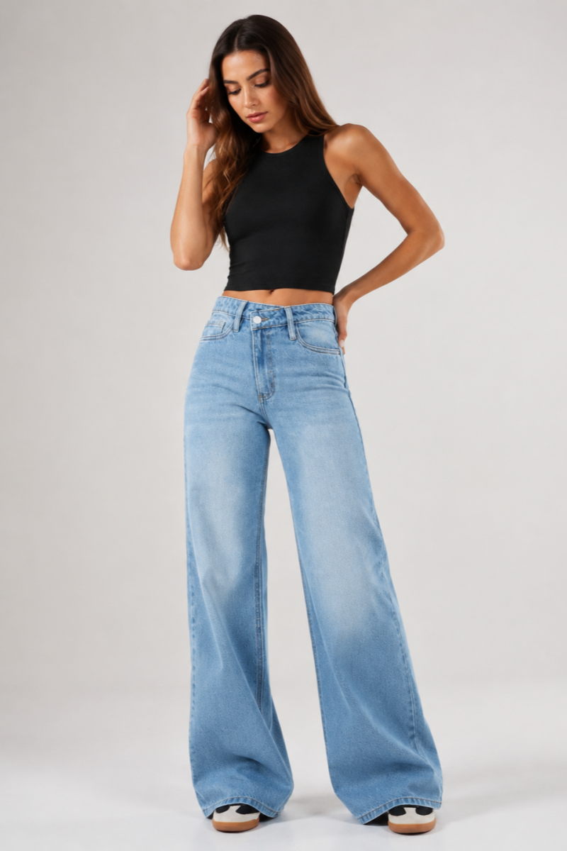 Women's High Waist Wide Leg Jeans
