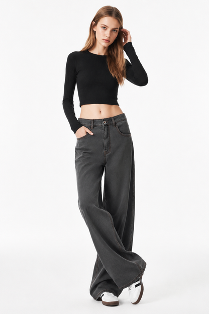 Women's High Waist Wide Leg Jeans