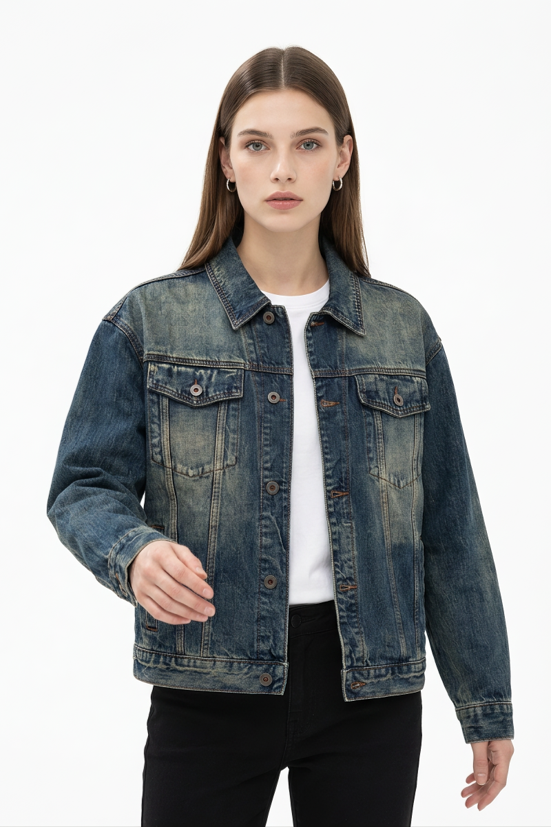 Women's Vintage Wash Denim Jacket