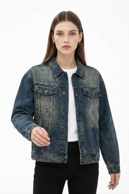 Women's Vintage Wash Denim Jacket