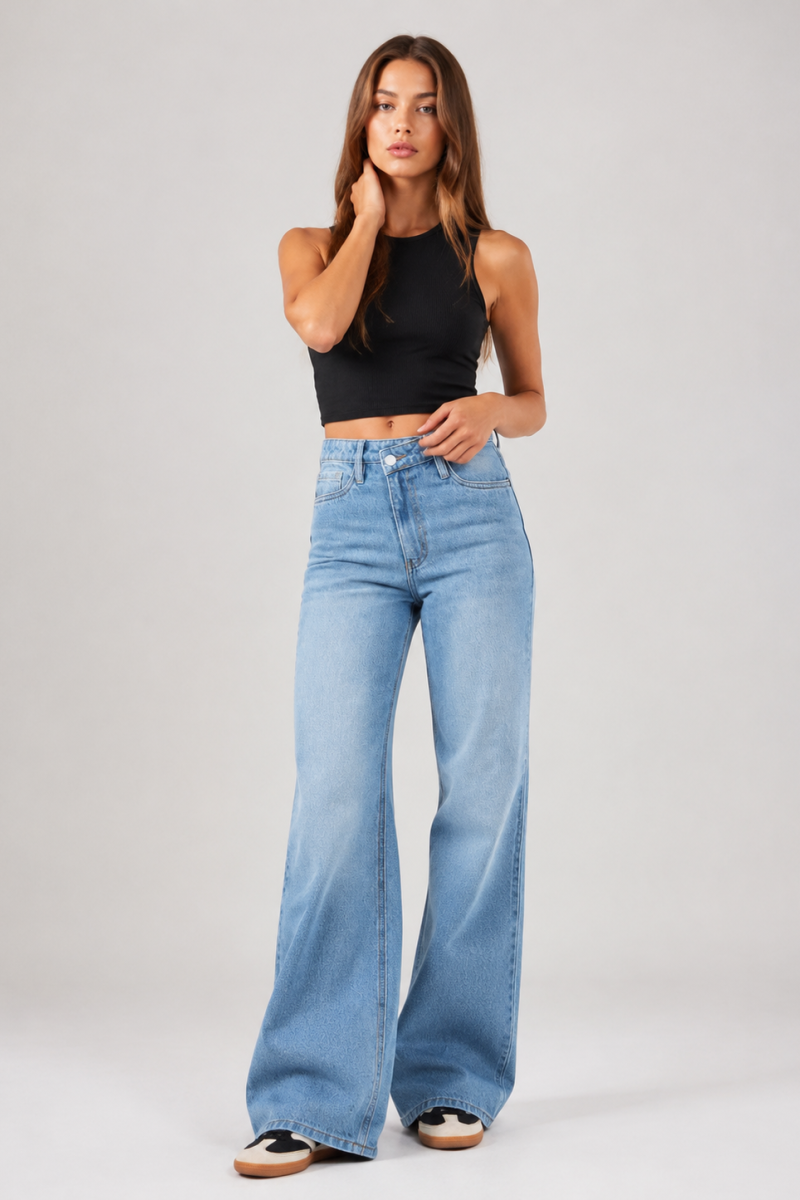 Women's High Waist Wide Leg Jeans