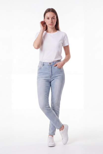 Women's Vintage High Waist Skinny Jeans