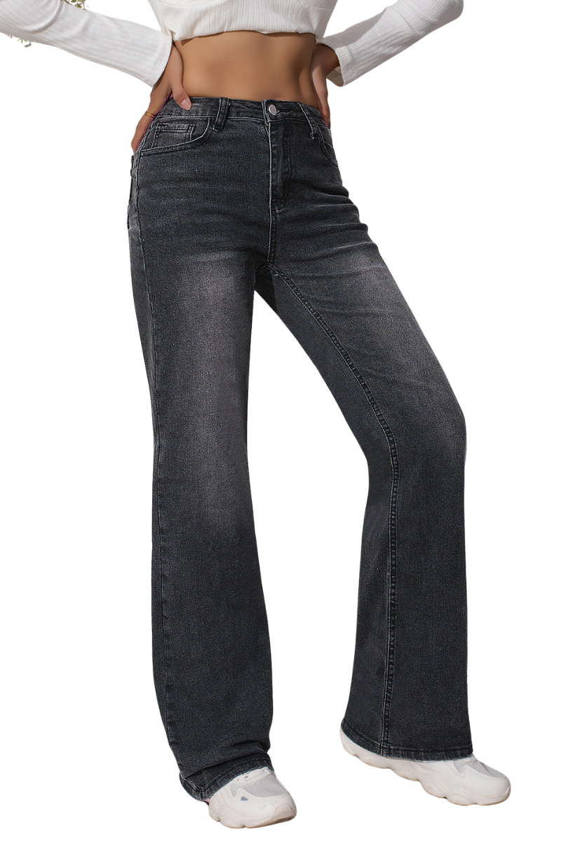 Women's High Waisted Slim Straight Jeans
