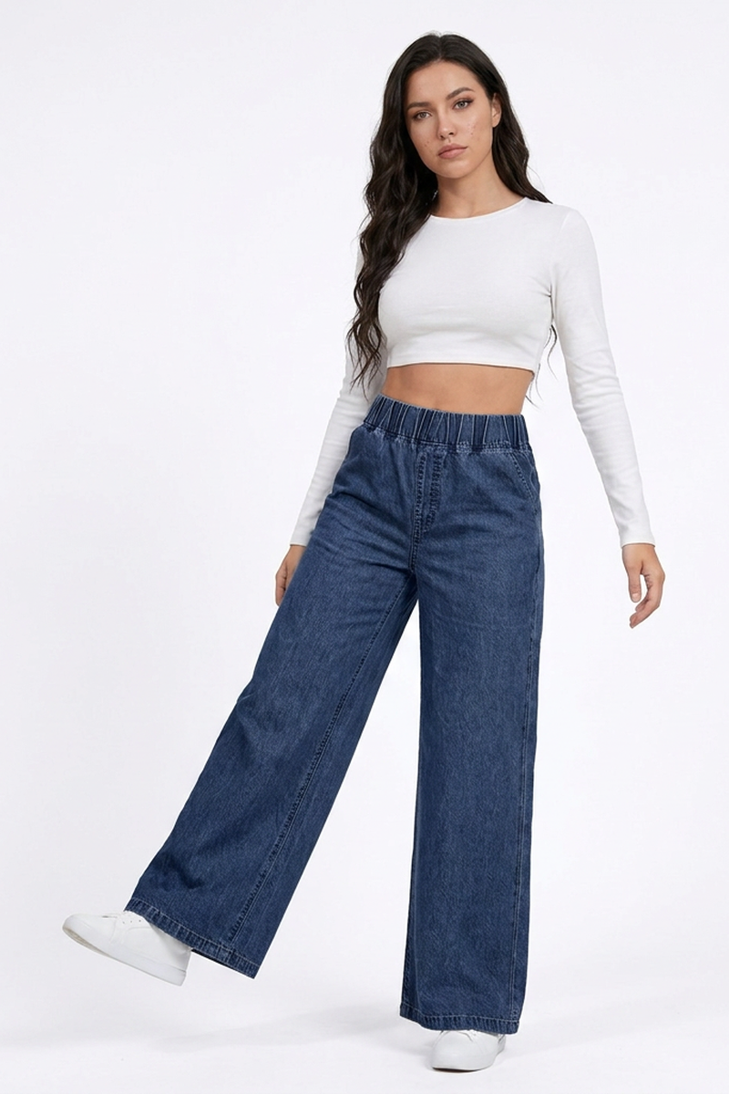 Women's High Waist Baggy Wide Leg Jeans