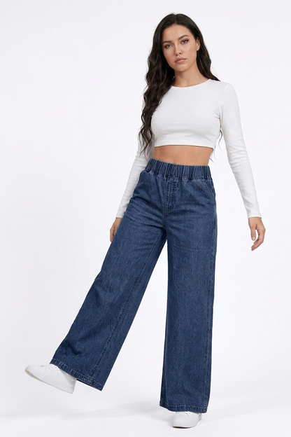 Women's High Waist Baggy Wide Leg Jeans