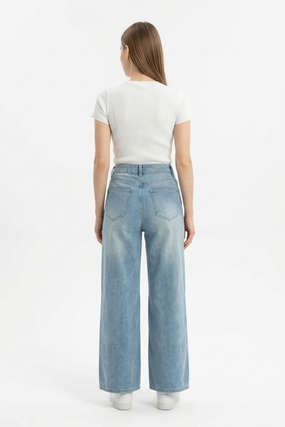 Women's High Waist Wide Leg Jeans