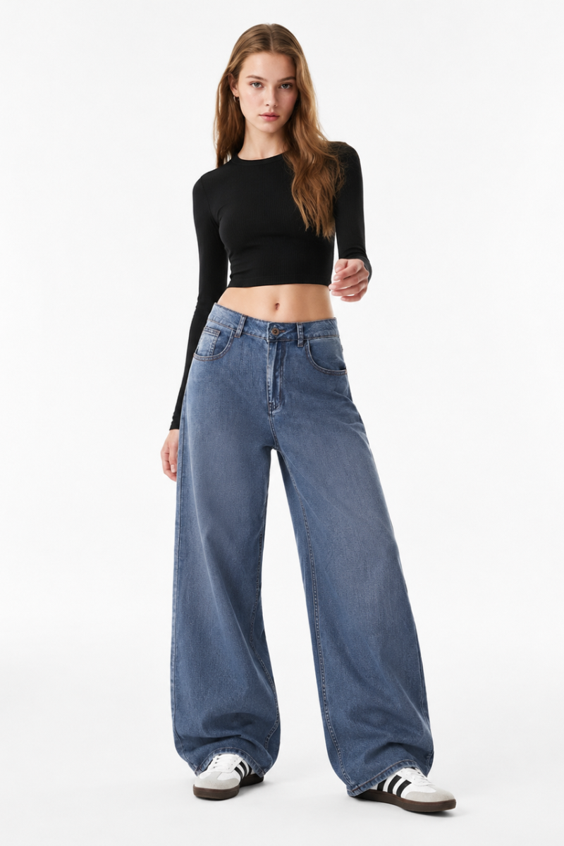 Women's High Waist Wide Leg Jeans