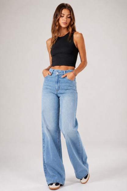 Women's High Waist Wide Leg Jeans