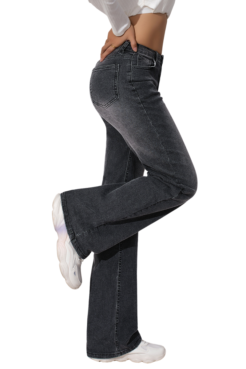 Women's High Waisted Slim Straight Jeans