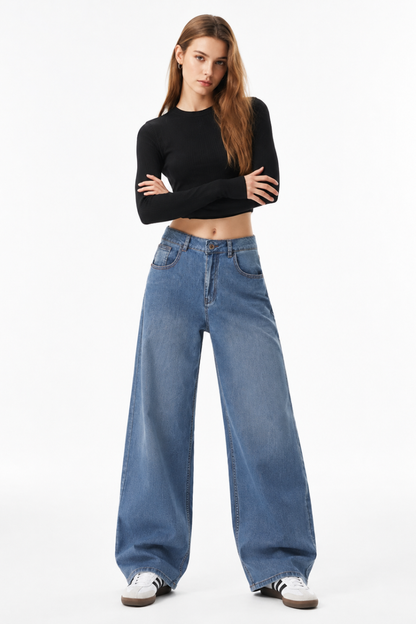 Women's High Waist Wide Leg Jeans