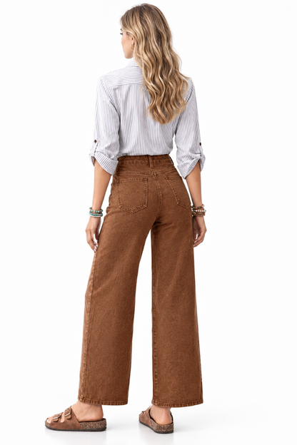 Women's Vintage High Waist Stretch Wide Leg Jeans