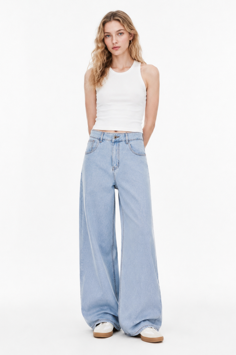 Women's High Waist Wide Leg Jeans