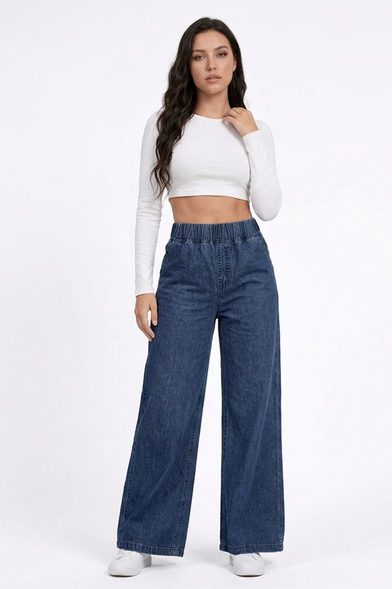 Women's High Waist Baggy Wide Leg Jeans