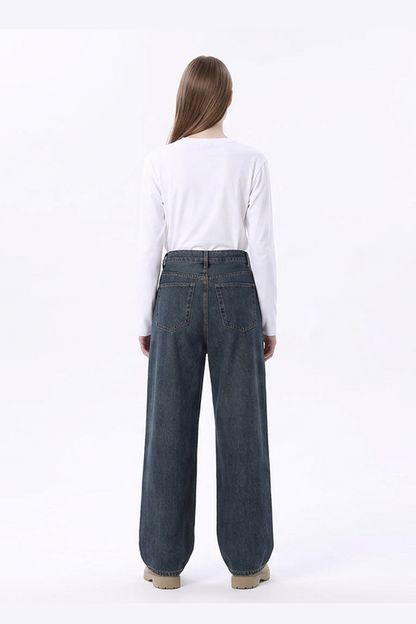 Women's Vintage High Waist Relaxed-Fit Wide Leg Jeans