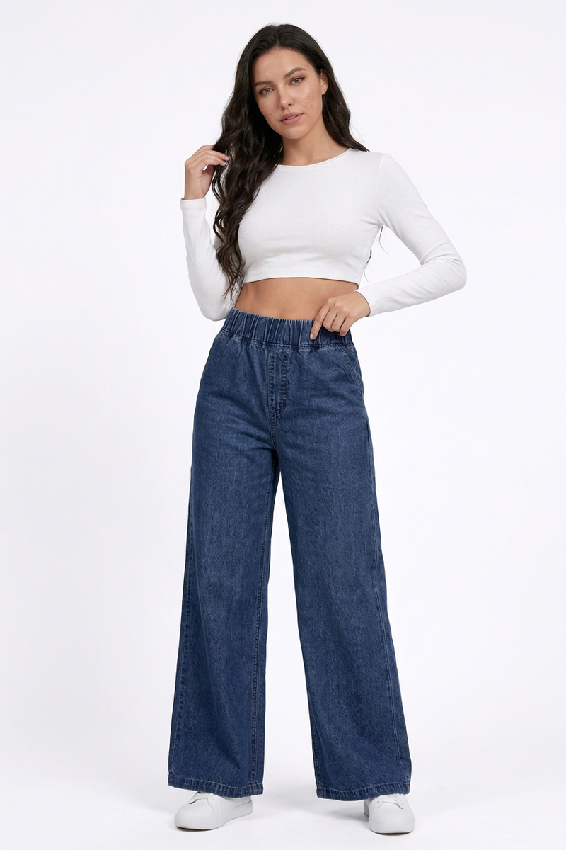 Women's High Waist Baggy Wide Leg Jeans