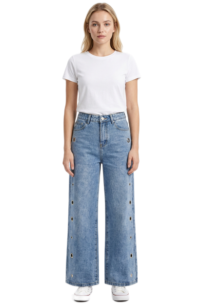 Women's Vintage High Waist Loose Wide Leg Jeans