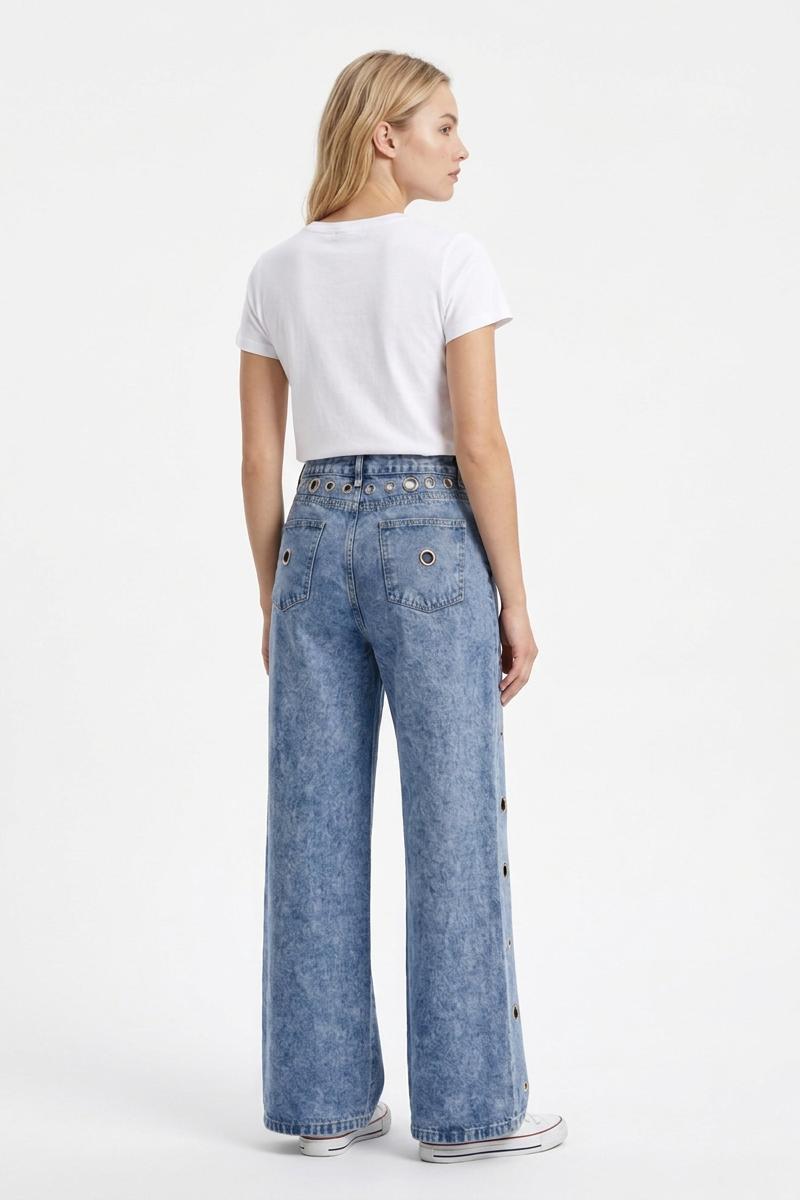 Women's Vintage High Waist Loose Wide Leg Jeans
