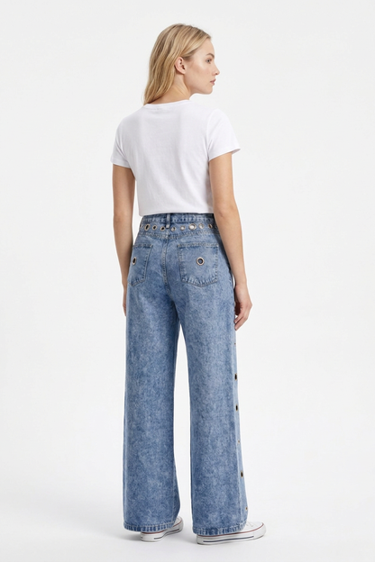 Women's Vintage High Waist Loose Wide Leg Jeans