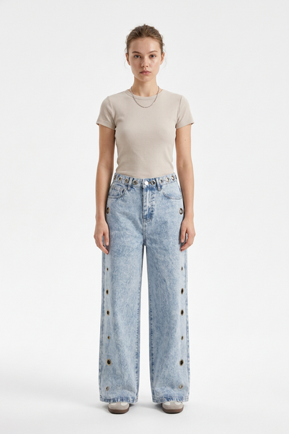 Women's Vintage High Waist Loose Wide Leg Jeans