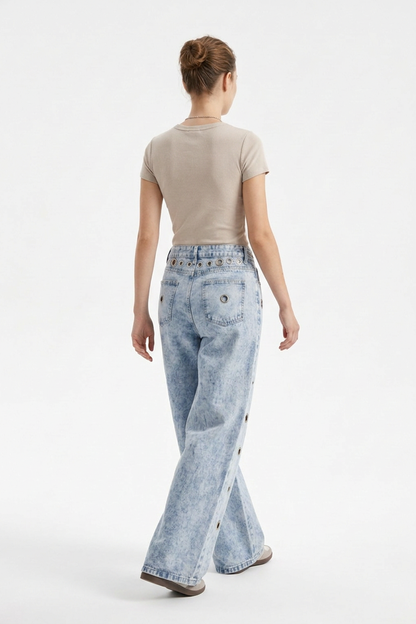 Women's Vintage High Waist Loose Wide Leg Jeans