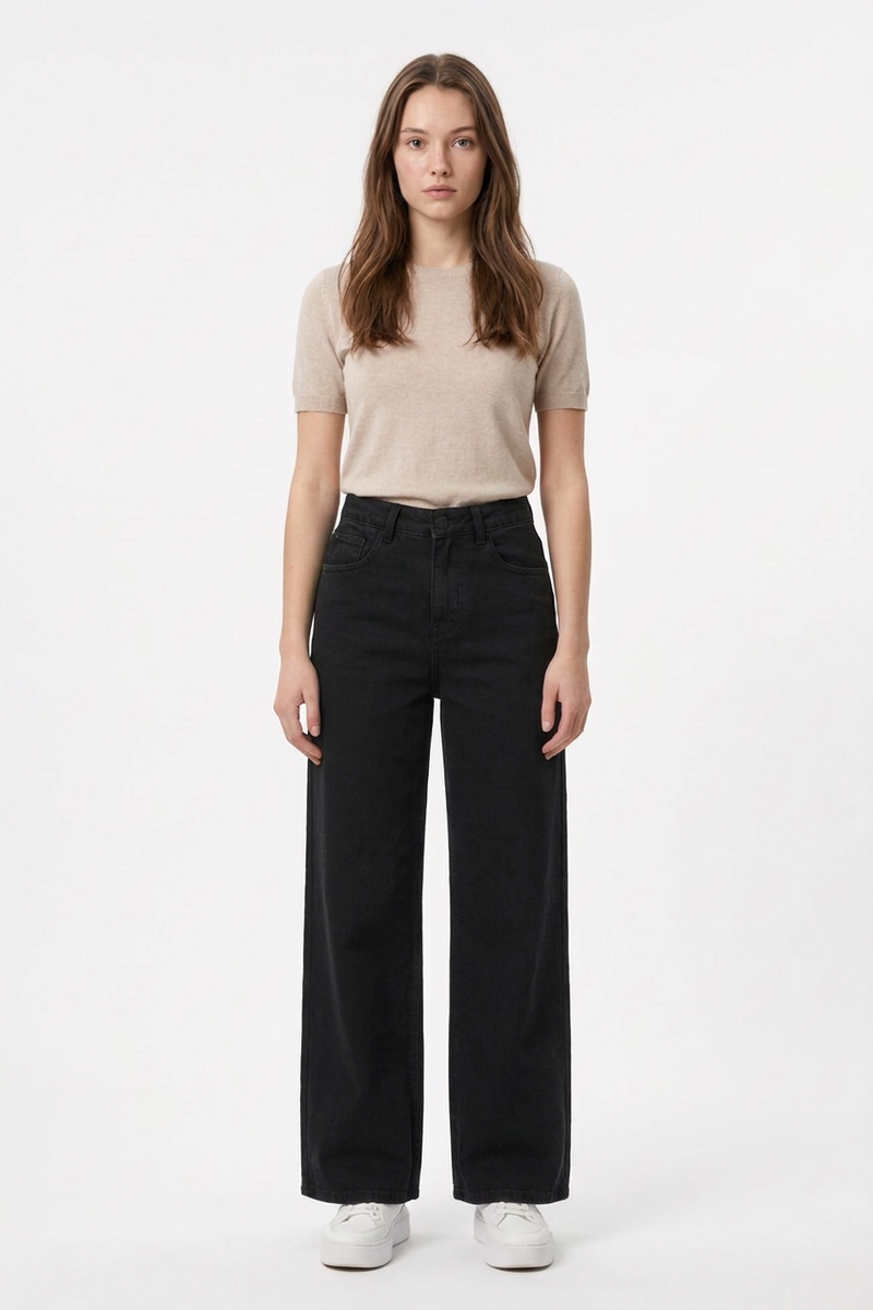 Women's High Waist Straight Leg Jeans